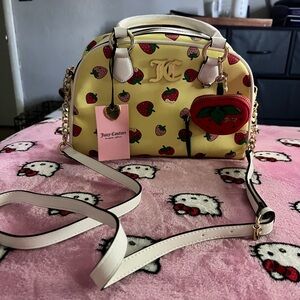 Juicy Couture Yellow Satchel with Gold-Tone Hardware